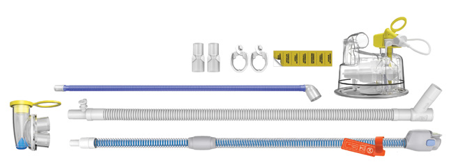 Circuito neonatal de ventilador doble calentado